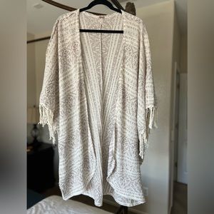 Free People Shimmer Fringe Kimono
